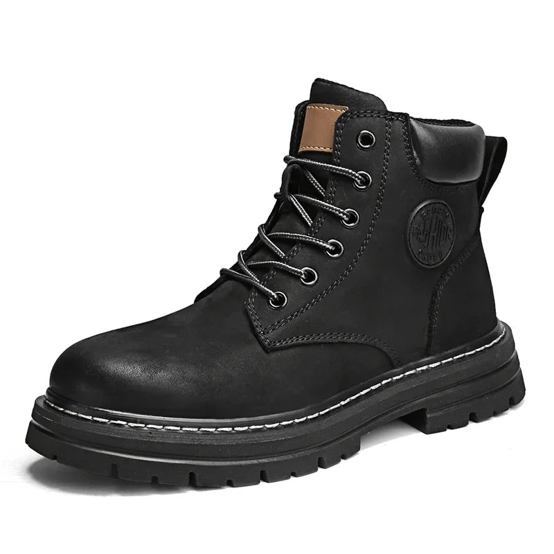 High-Quality Men’s & Women’s Lace-Up Leather High Top Boots